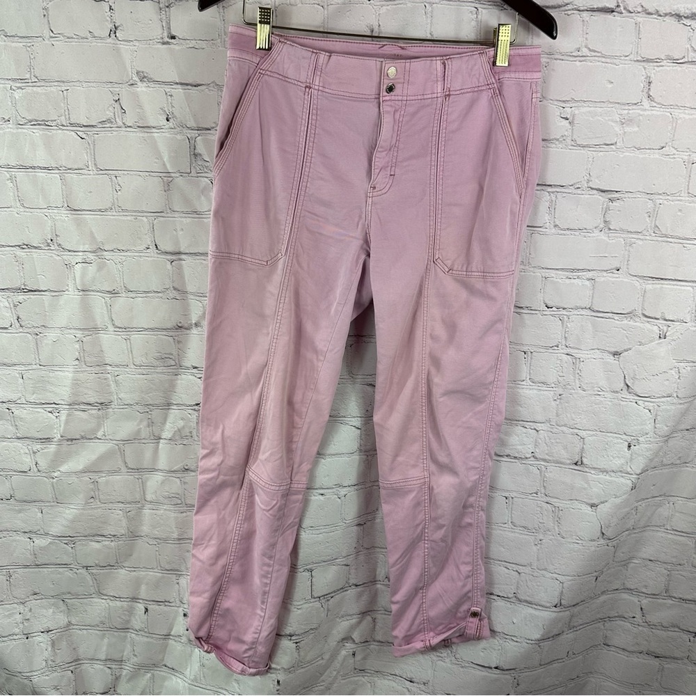 white house black market the straight crop Pink cargo jeans pants sz 6